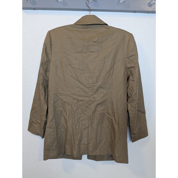 OPEN EDIT Women's Size Small Brown Academia Unstructured Linen Blend Blazer $79 - Picture 8 of 9